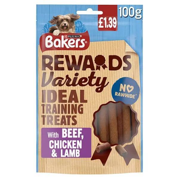 Bakers Rewards Variety with Beef, Chicken & Lamb 100g (Case of 8) - Honesty Sales