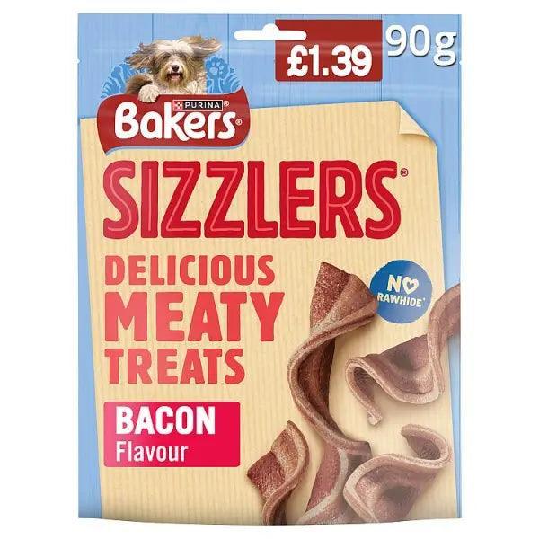 Bakers Sizzlers Bacon Flavour 90g (Case of 6) - Honesty Sales