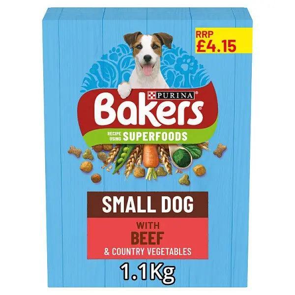 Bakers Small Dog 100% Complete with Tasty Beef & Country Vegetables 1.1kg (Case of 5) - Honesty Sales