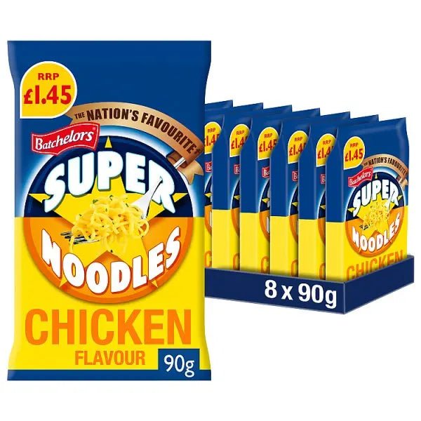 Batchelors Chicken Flavour Super Noodles 90g (Case of 8) - Honesty Sales
