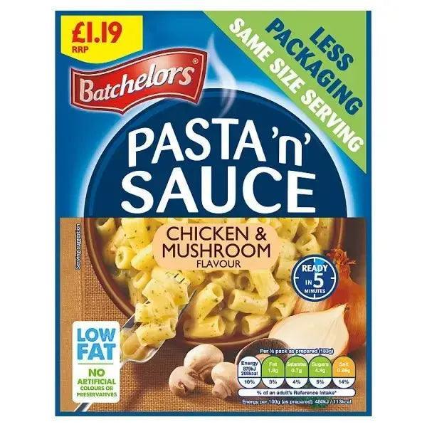 Batchelors Pasta 'n' Sauce Chicken & Mushroom Flavour 99g (Case of 7) - Honesty Sales U.K