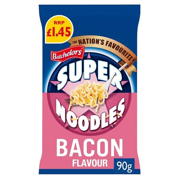 Batchelors Super Noodles Bacon Flavour 90g (Case of 8) - Honesty Sales