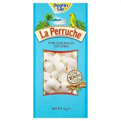 Beghin Say La Perruche Pure Cane Rough Cut Cubes 1kg SUWH1K - Honesty Sales