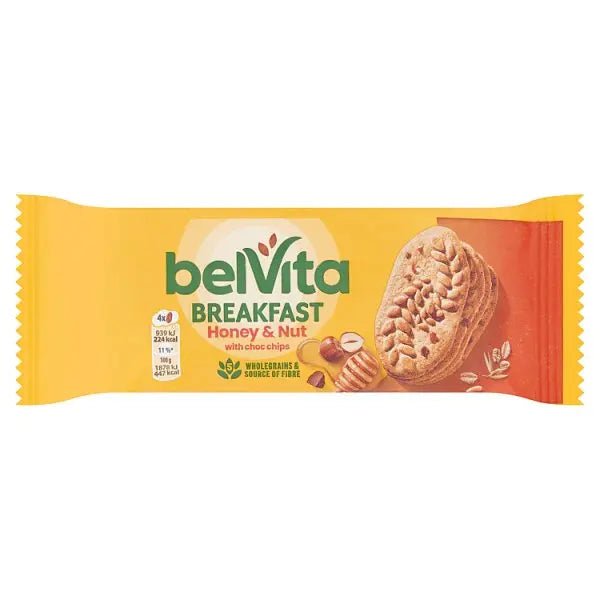 Belvita Breakfast Honey & Nut with Choc Chips 50g (Case of 20) - Honesty Sales