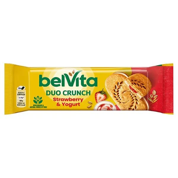 Belvita Duo Crunch Strawberry & Yogurt 50.6g (Case of 18) - Honesty Sales