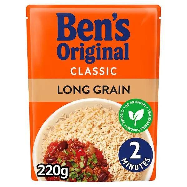 Bens Original Long Grain Microwave Rice 220g (Case of 6) - Honesty Sales Image principale du produit