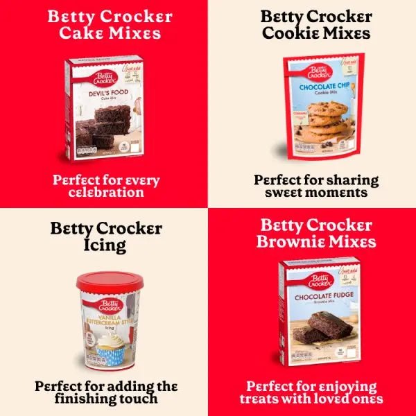 Betty Crocker Chocolate Chip Cookie Mix 200g (Case of 8) - Honesty Sales