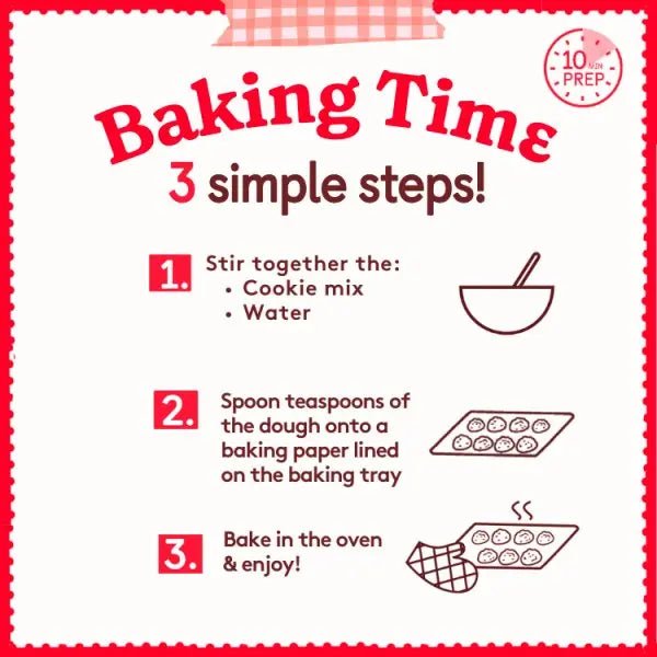 Betty Crocker Chocolate Chip Cookie Mix 200g (Case of 8) - Honesty Sales