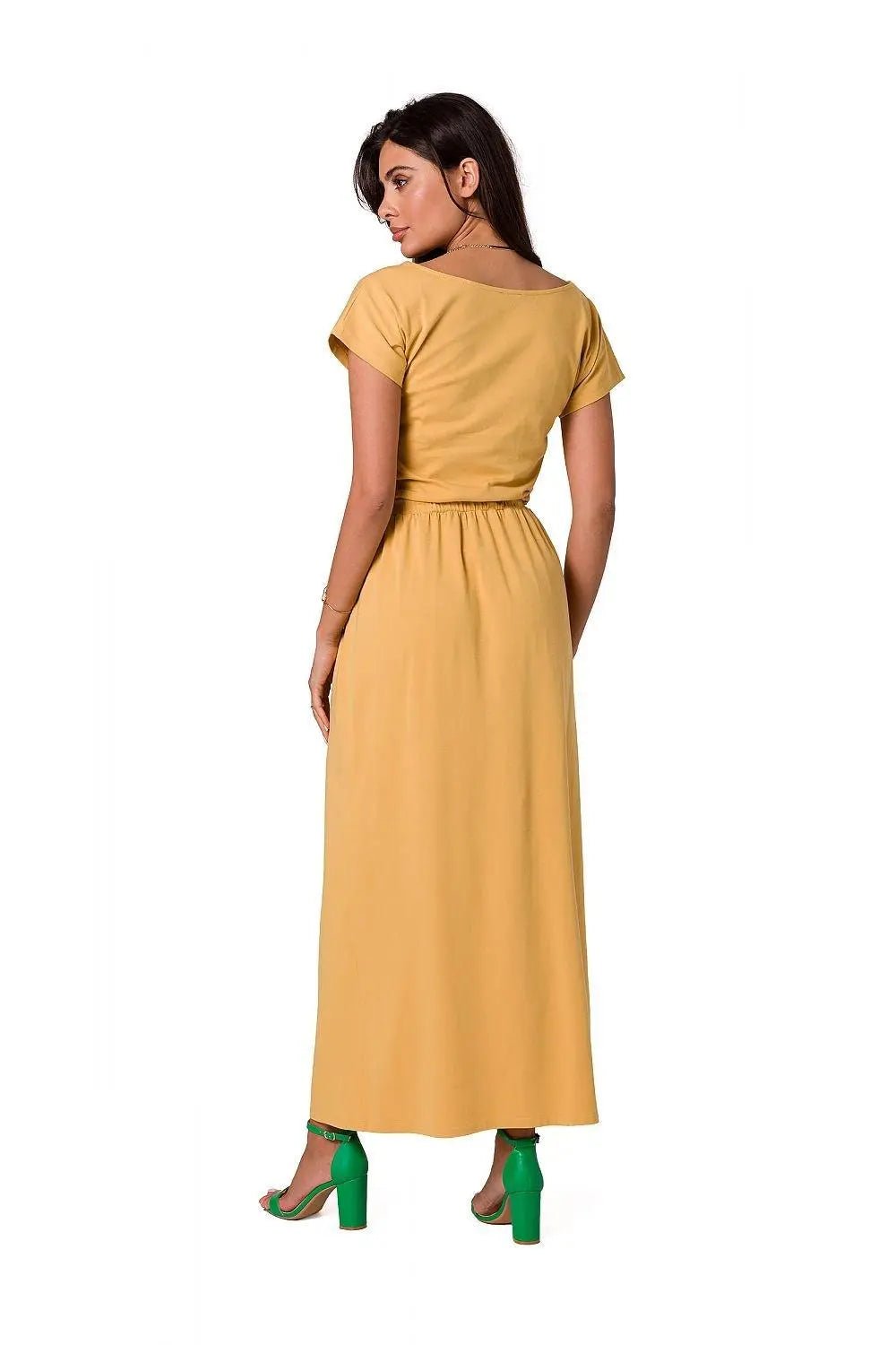 BeWear Comfortable cotton maxi dress with a neckline - Honesty Sales