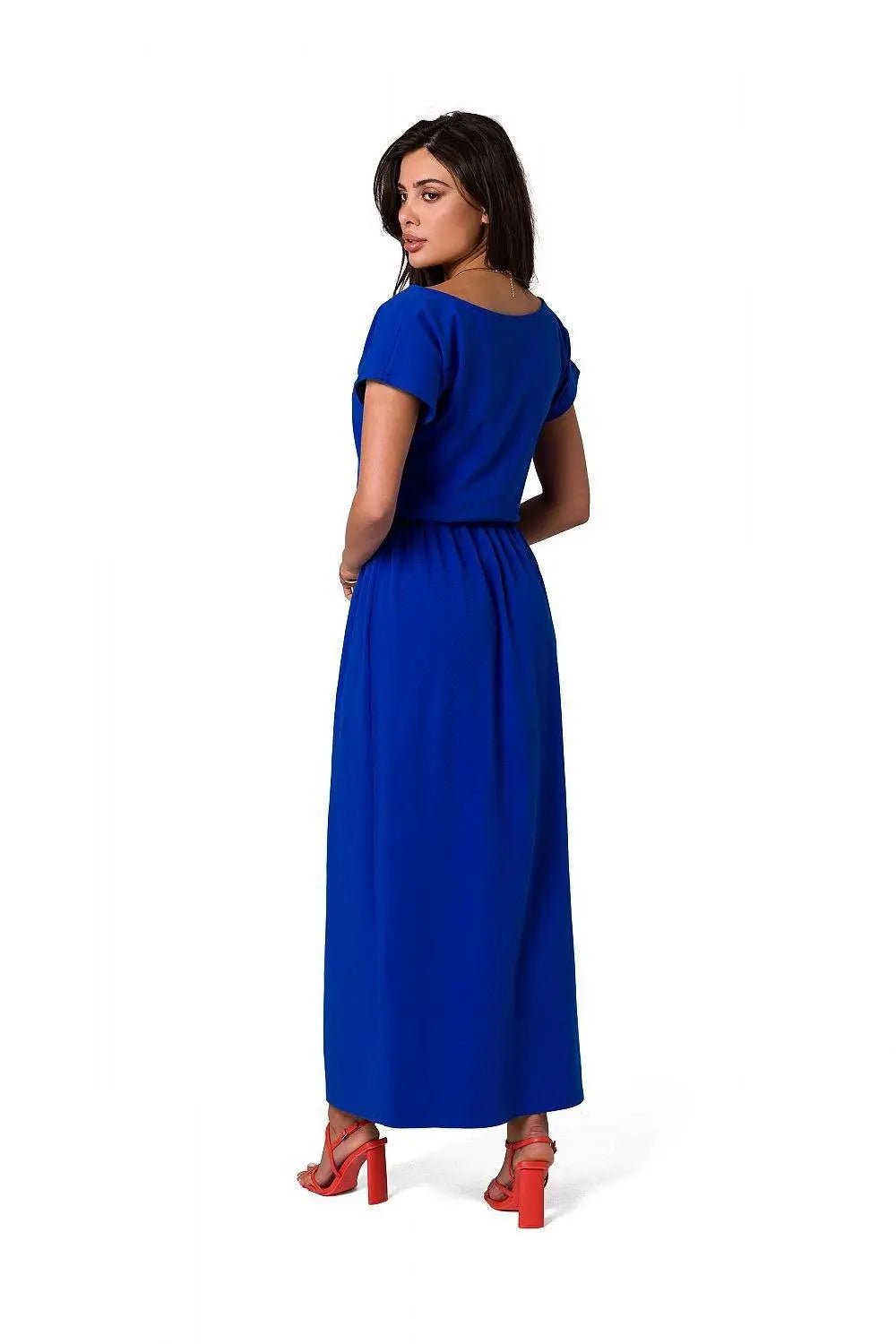 BeWear Comfortable cotton maxi dress with a neckline - Honesty Sales