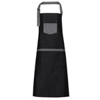 Bib Apron Contrast Denim Black, Indigo Color - Honesty Sales