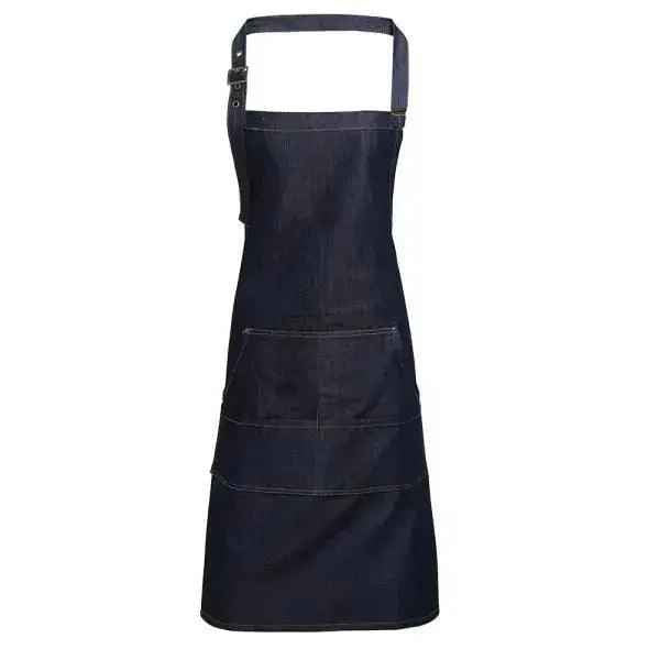 Bib Apron Denim Jeans Stitch Black, Indigo - Honesty Sales Hauptbild