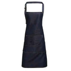 Bib Apron Denim Jeans Stitch Black, Indigo - Honesty Sales