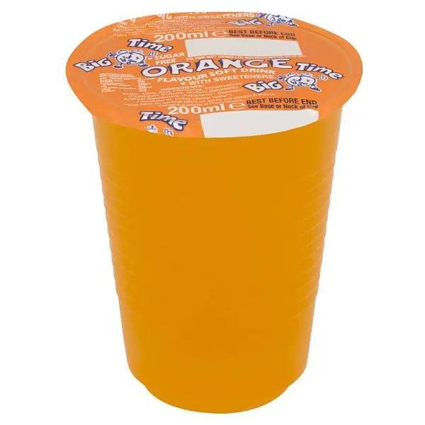 Big Time Orange Flavour Soft Drink with Sweeteners 200ml (Case of 24) - Honesty Sales Main image