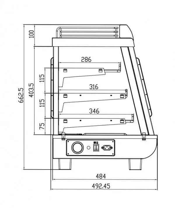 Blizzard Countertop Heated Merchandiser HSS96 - Honesty Sales