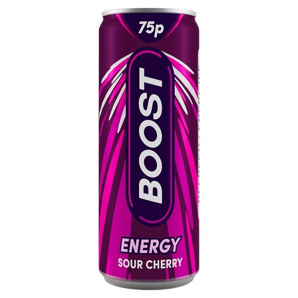Boost Energy Sour Cherry 250ml (24 x 250ml) - Honesty Sales