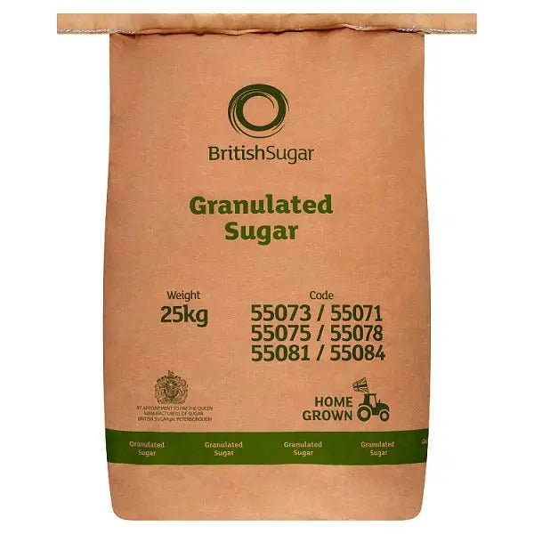 British Sugar Granulated Sugar 25kg - Honesty Sales