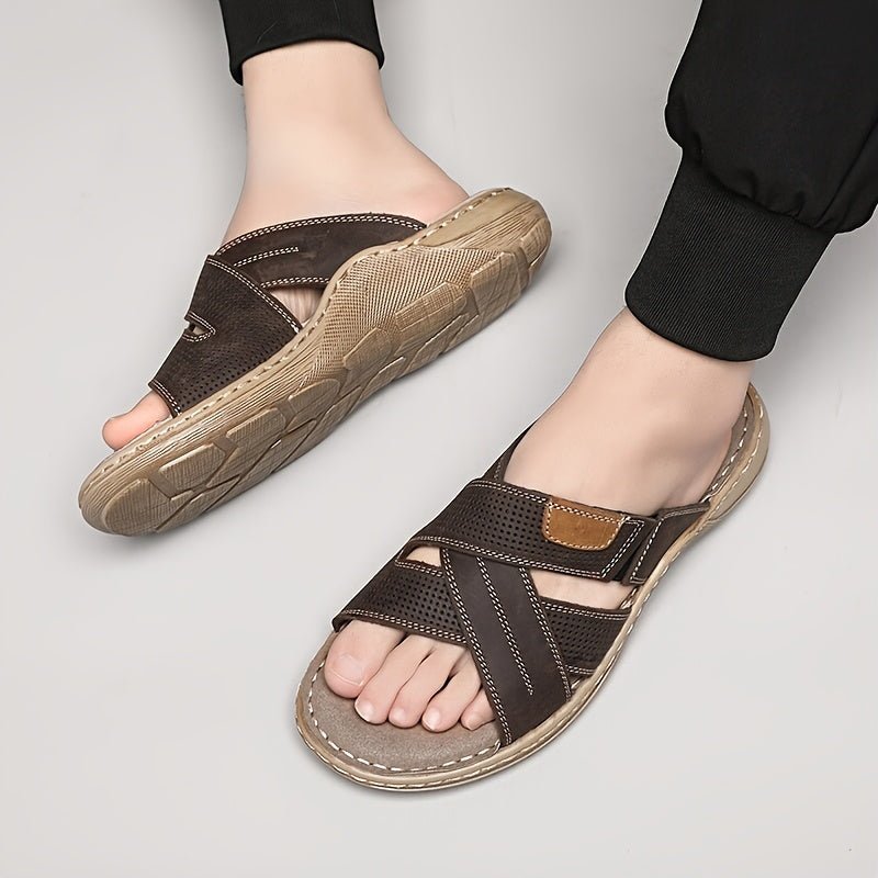 BUBUK Men’s Slip - On Moccasin Sandals – Cushioned Non - Slip Summer Casual Shoes - Honesty Sales