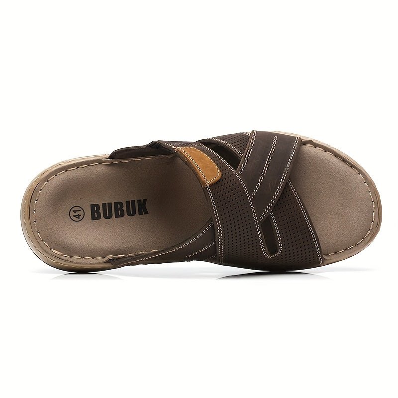 BUBUK Men’s Slip - On Moccasin Sandals – Cushioned Non - Slip Summer Casual Shoes - Honesty Sales