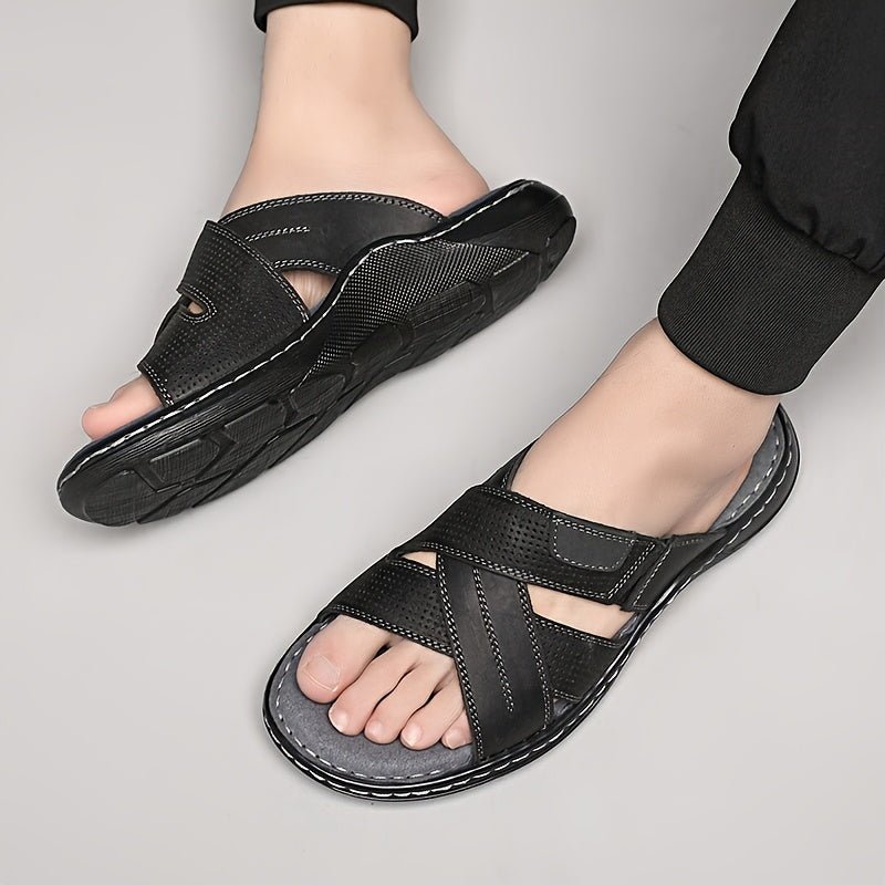 BUBUK Men’s Slip - On Moccasin Sandals – Cushioned Non - Slip Summer Casual Shoes - Honesty Sales