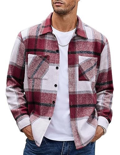 Button Up Casual Retro AutumnWinter Mens Shirt - Honesty Sales