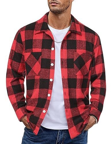 Button Up Casual Retro AutumnWinter Mens Shirt - Honesty Sales