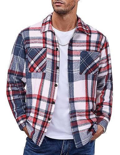 Button Up Casual Retro AutumnWinter Mens Shirt - Honesty Sales
