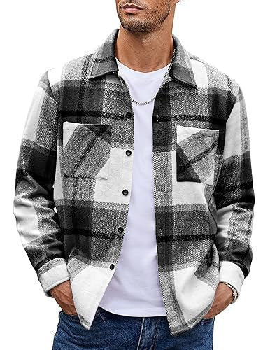 Button Up Casual Retro AutumnWinter Mens Shirt - Honesty Sales