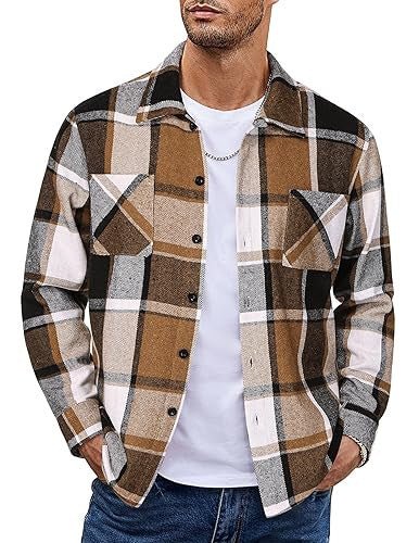 Button Up Casual Retro AutumnWinter Mens Shirt - Honesty Sales
