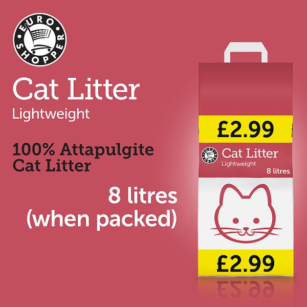 Euro Shopper Lightweight Cat Litter 8 Litres - Honesty Sales