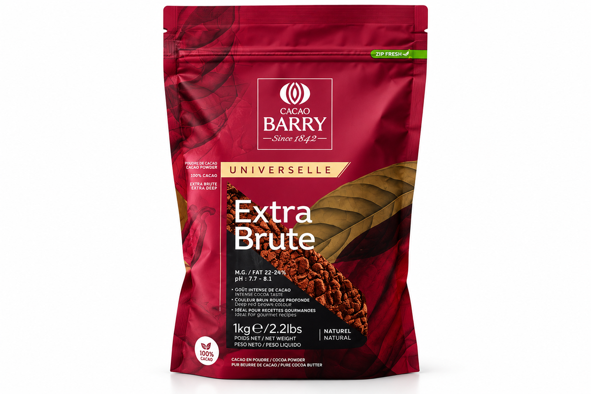 Cacao Barry Extra Brute cocoa powder 1kg studio product image