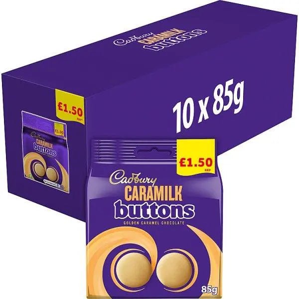 Cadbury Caramilk Golden Caramel Buttons Chocolate Bag 85g (Cake of 10) - Honesty Sales