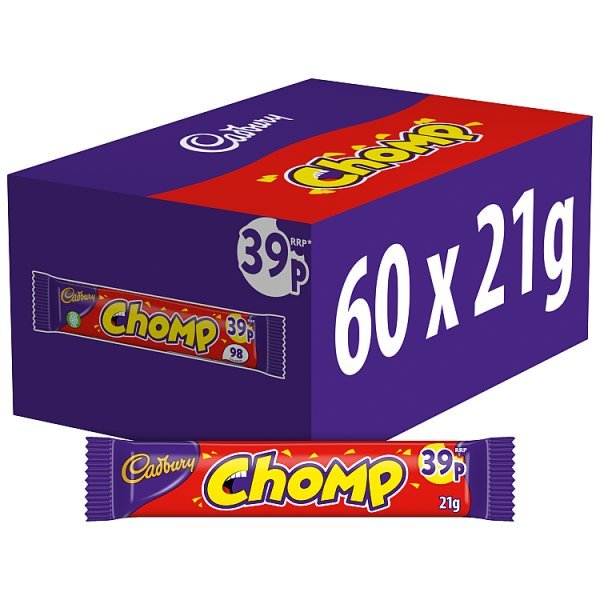 Cadbury Chomp Chocolate Bar 21g (60 x 21g) - Honesty Sales