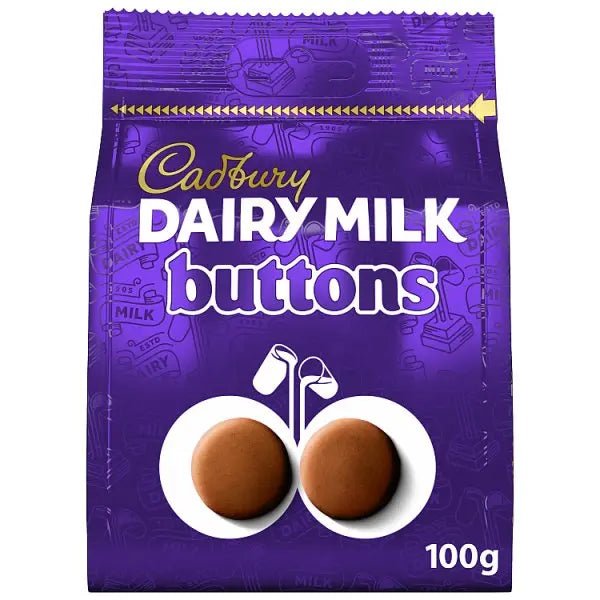 Cadbury Dairy Milk Chocolate Buttons Bag 100g (Case of 10) - Honesty Sales