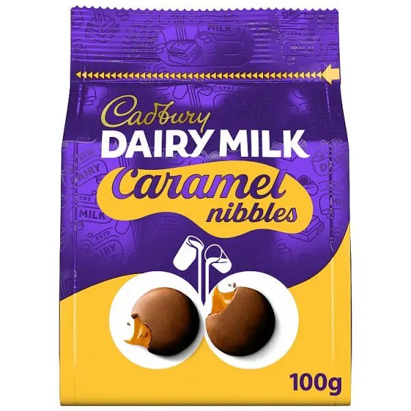 Cadbury Dairy Milk Chocolate Caramel Nibbles Bag 100g (Case of 10) - Honesty Sales