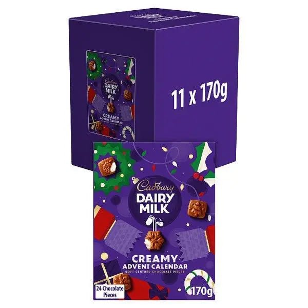 Cadbury Dairy Milk Creamy Advent Calendar 170g (Case of 11) - Honesty Sales