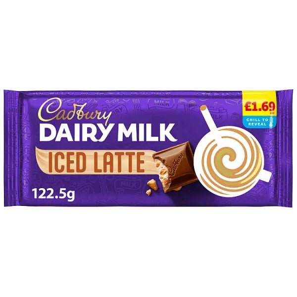 Cadbury Dairy Milk Iced Latte Chocolate Bar 122.5g (Case of 17) - Honesty Sales