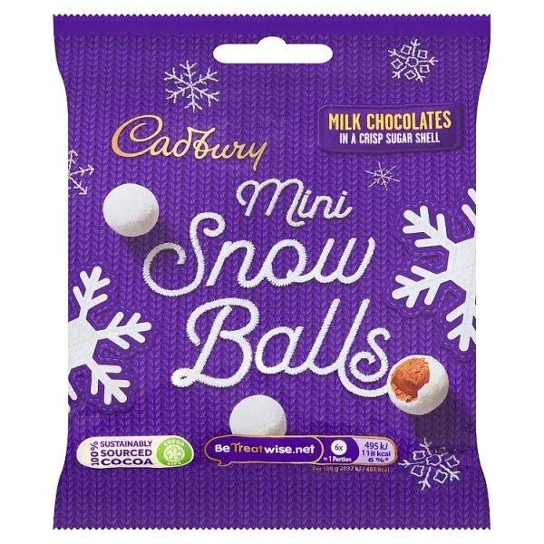 Cadbury Dairy Milk Mini Snowballs Milk Chocolate 80g (Case of 24) - Honesty Sales