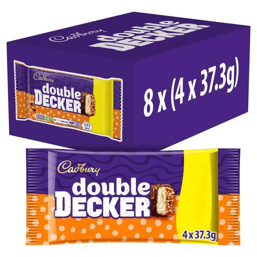 Cadbury Double Decker Chocolate Bar 4 Pack 149.2g (Case of 8) - Honesty Sales