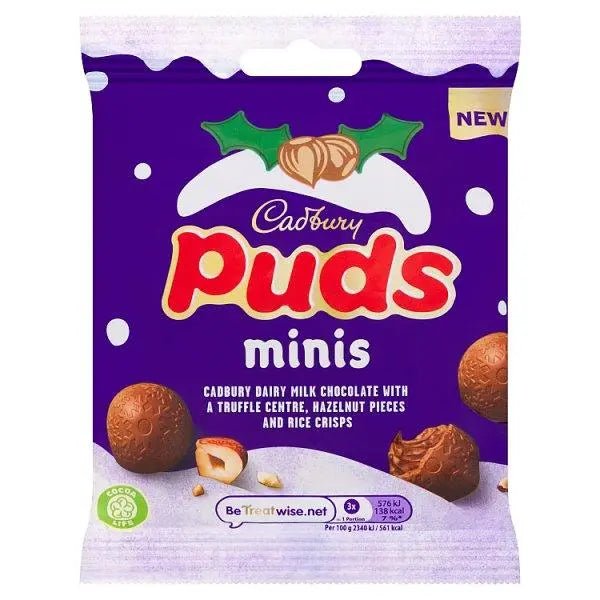 Cadbury Puds Minis Chocolate Bag 73g (Case of 22) - Honesty Sales