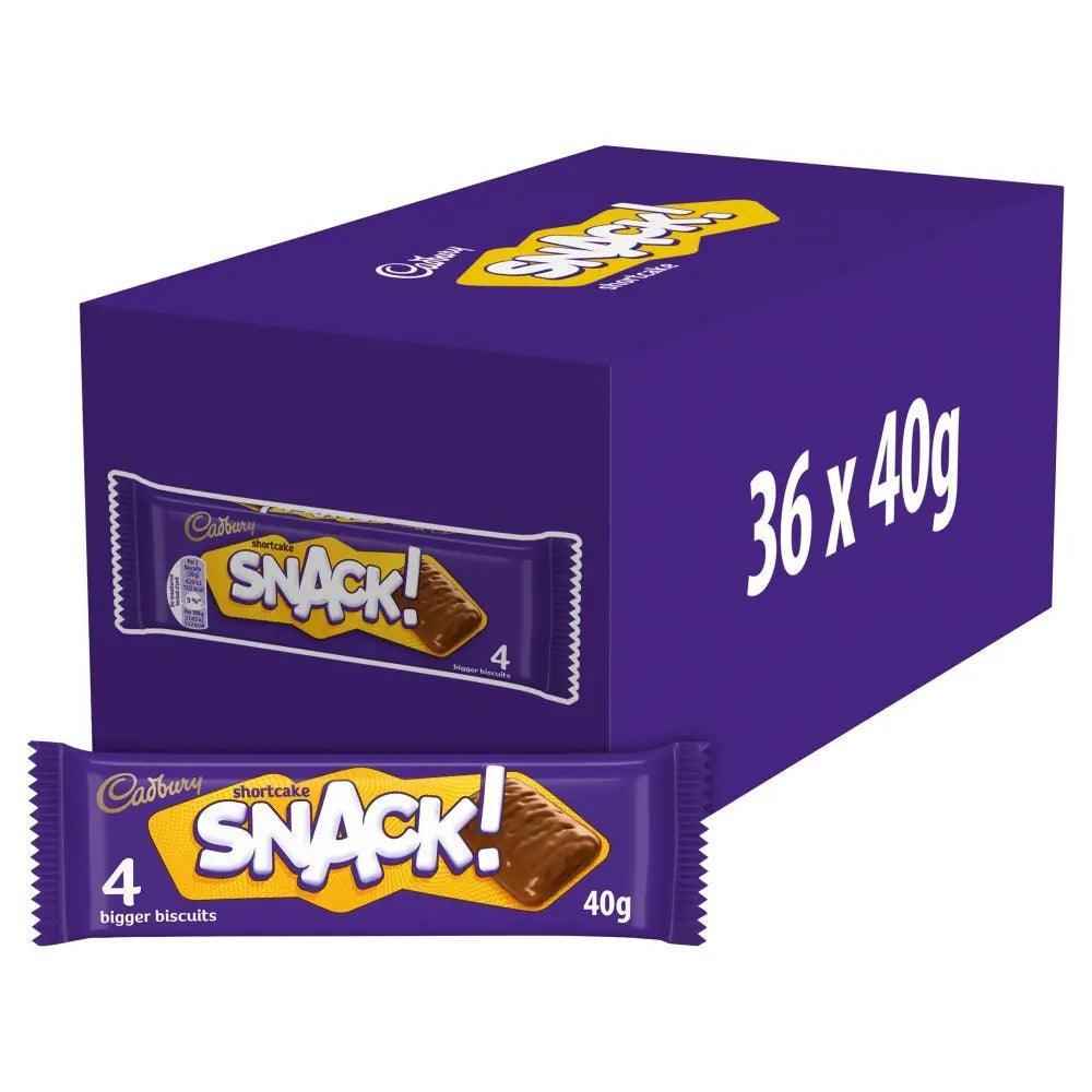 Cadbury Snack Shortcake Chocolate Biscuit 40g (Case of 36) - Honesty Sales