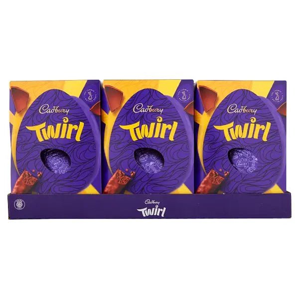 Cadbury Twirl Chocolate Easter Egg, 198g (Case of 6) - Honesty Sales