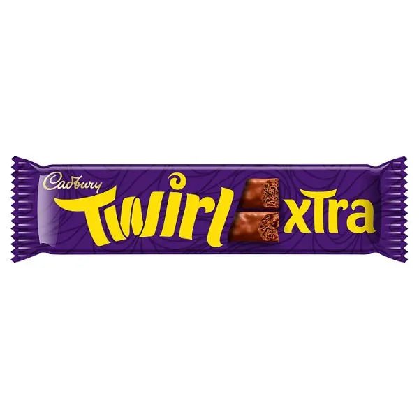Cadbury Twirl Xtra Duo Chocolate Bar 54g (Case of 36) - Honesty Sales