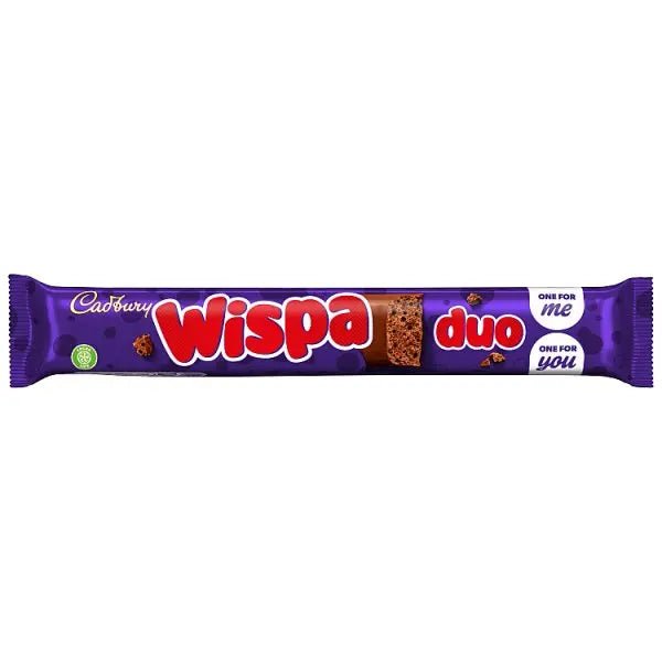 Cadbury Wispa Duo Chocolate Bar 47.4g (Case of 32) - Honesty Sales
