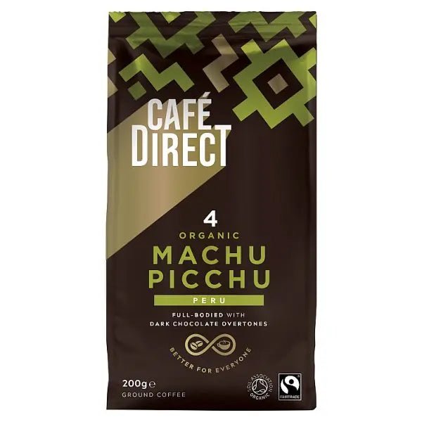 Cafédirect 4 Organic Machu Picchu Ground Coffee 200g (Case of 6) - Honesty Sales