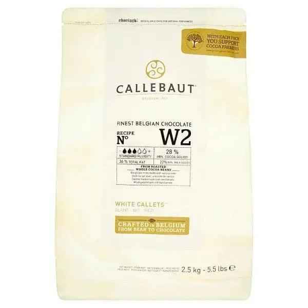 Callebaut Finest Belgian Chocolate White Callets 2.5kg - Honesty Sales