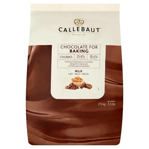 Callebaut Milk Chocolate Baking Chunks 2.5kg - Honesty Sales