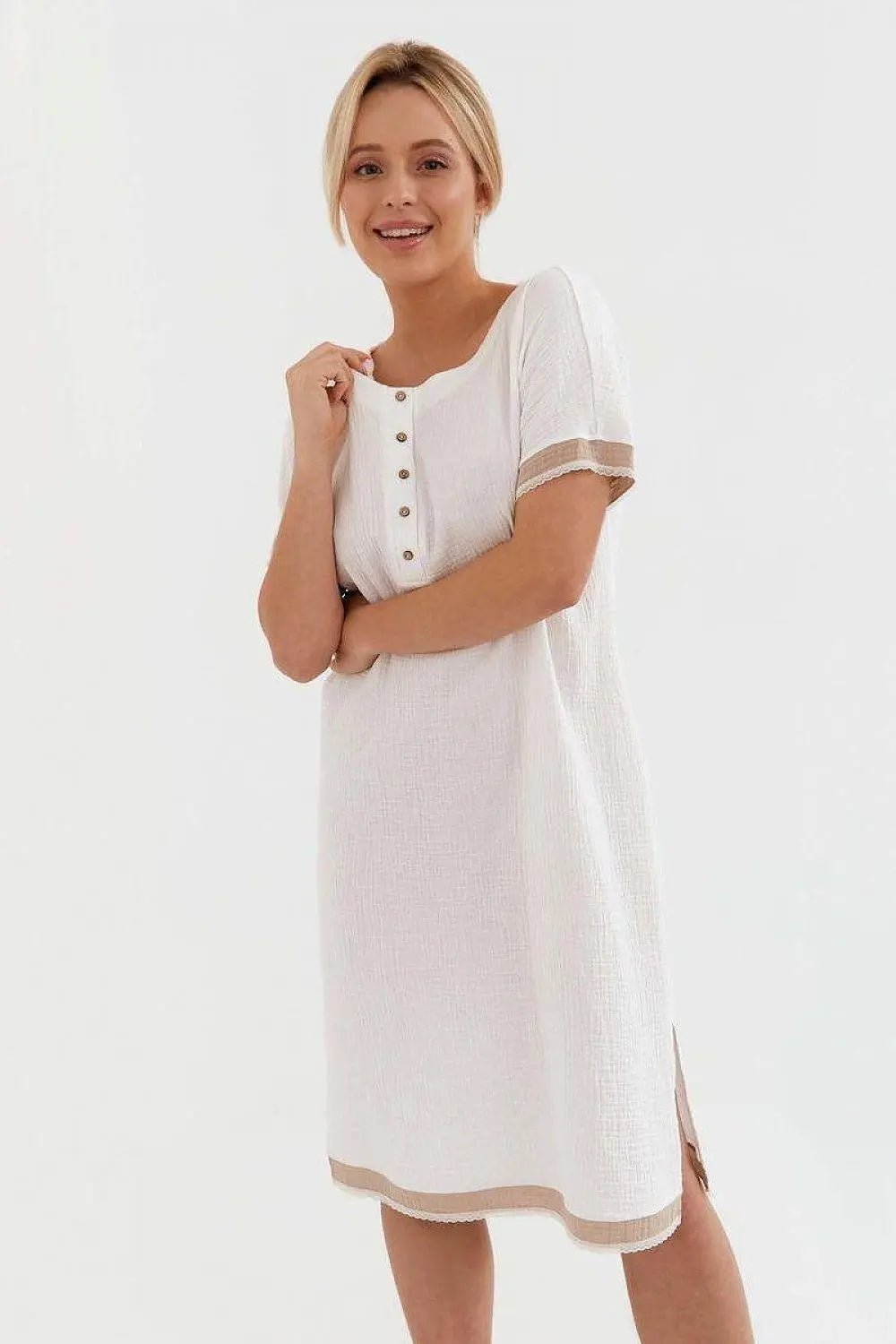 Cana natural cotton fibers womens nightgown - Honesty Sales