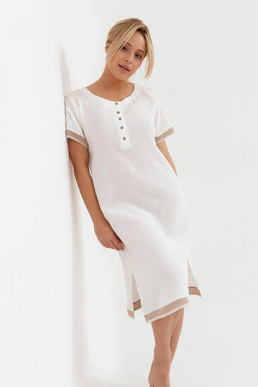 Cana natural cotton fibers womens nightgown - Honesty Sales
