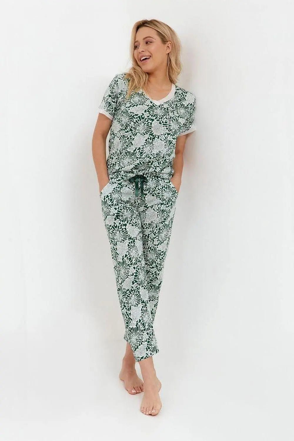 Cana shart and pants flower print womens pajamas - Honesty Sales